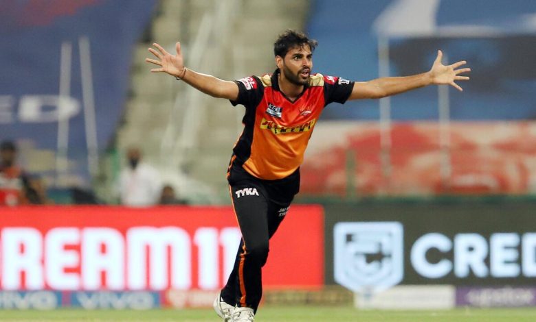FILE PHOTO: Bhuvneshwar has been with Sunrisers since their inception in 2013, and has led them in the past as well - in six games in 2019 and once in 2022